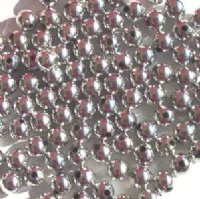 100 6mm Round Metallic Silver Acrylic Beads